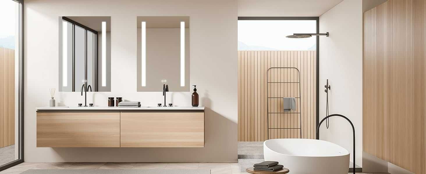 Lustro łazienkowe 50 x 70 cm LED HOKO