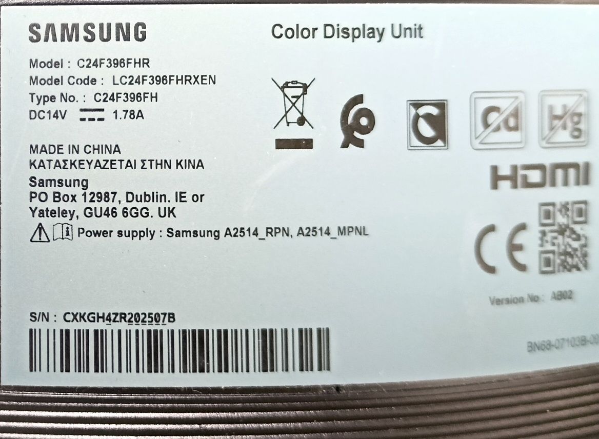 Monitor Samsung 24cale zakrzywiony