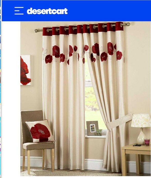 Комплект оригінальних штор на люверсах у зал curtina