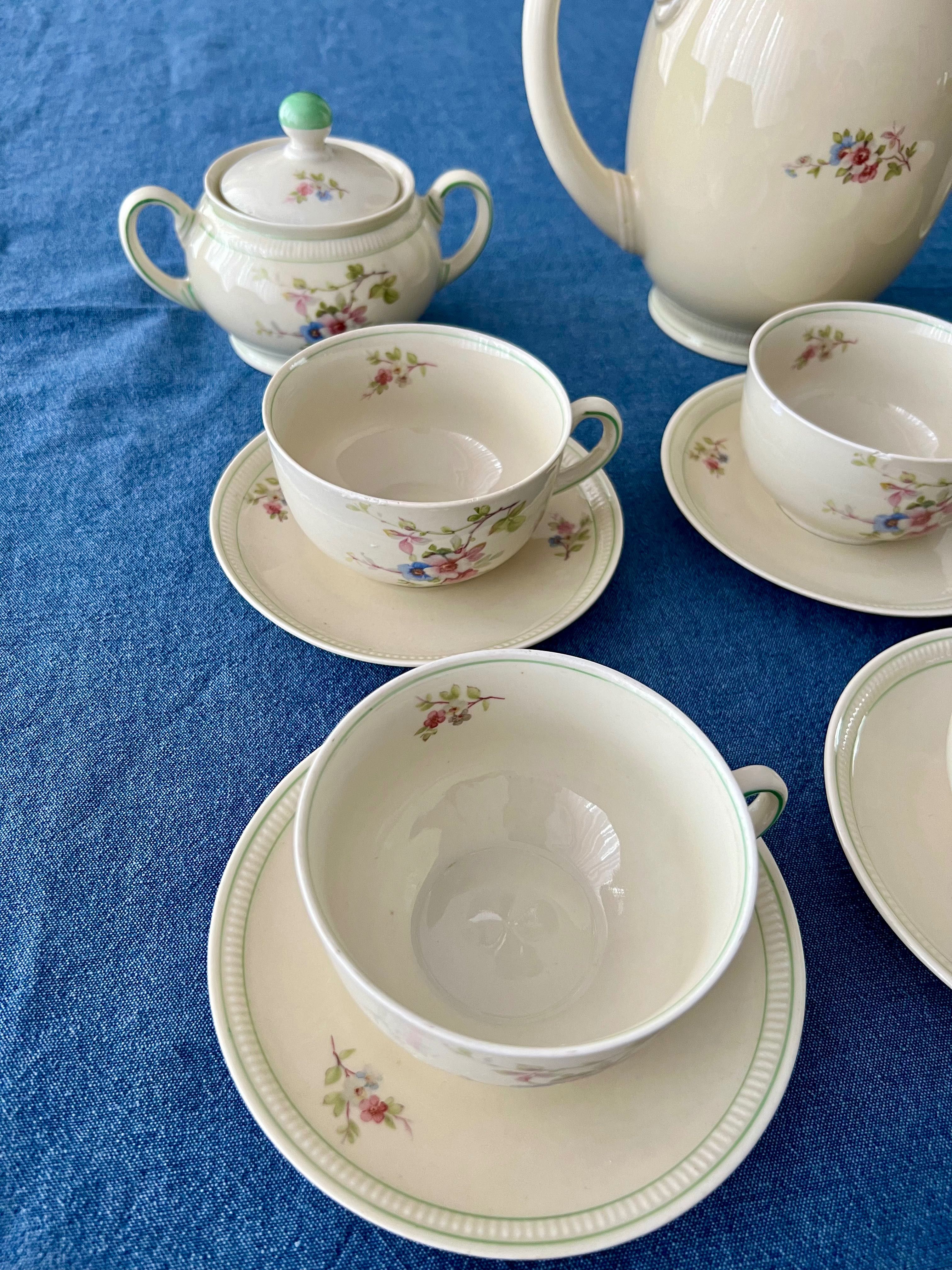 Serwis do kawy herbaty kompletny Brunhilde Elfenbein porcelana Bavaria