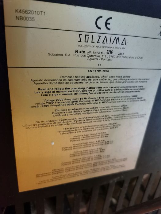 Salamandra a pellets Solzaima