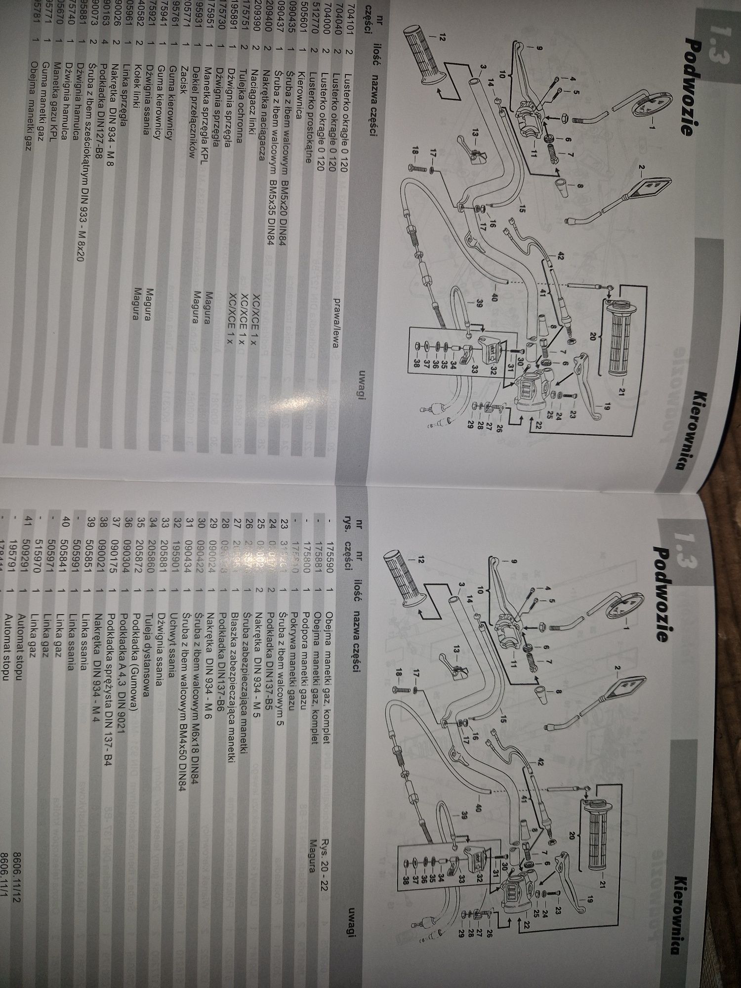 Instrukcja obsługi katalog części rama silnik Simson sr50/sr80/