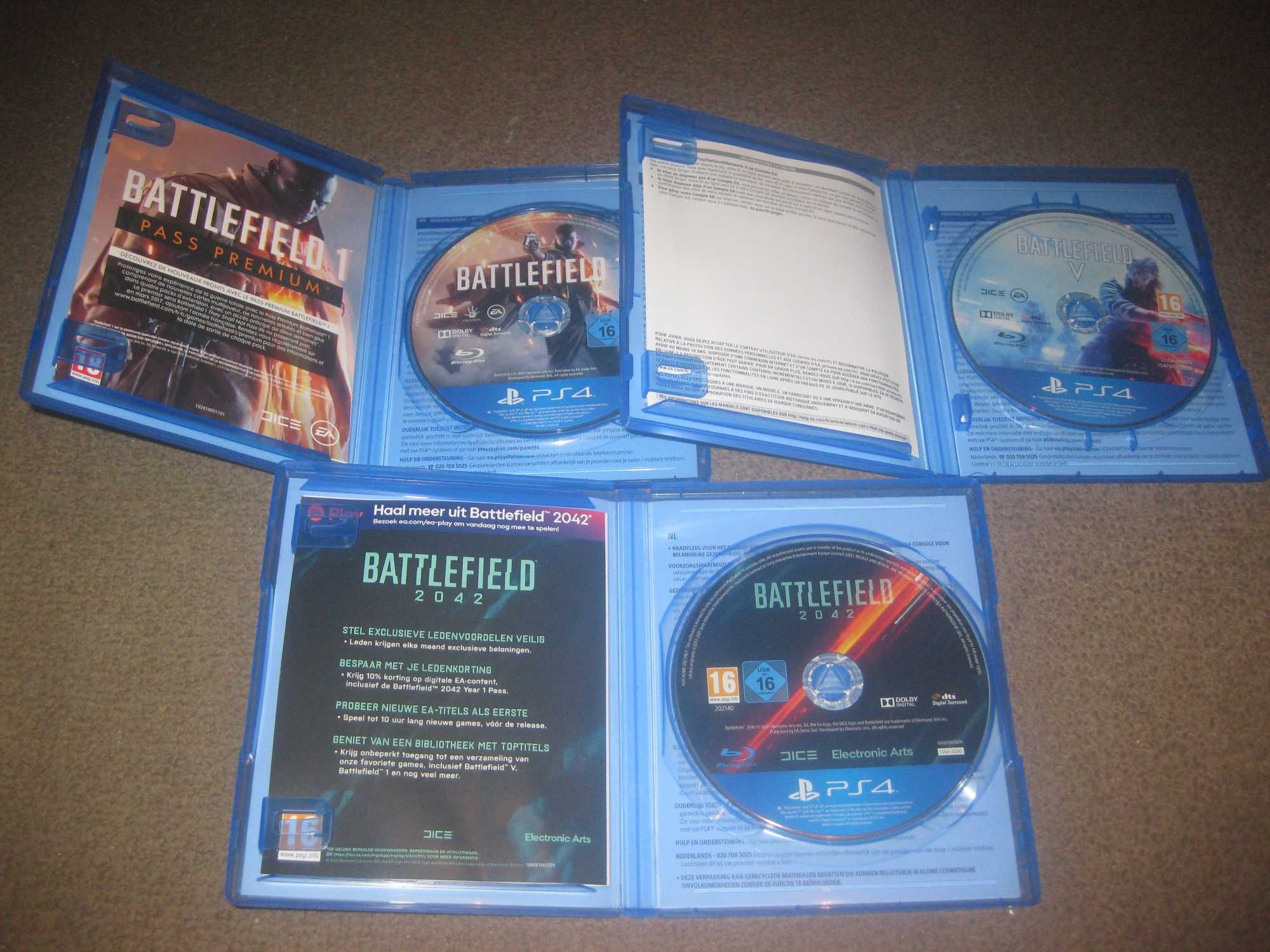 3 Jogos da Saga "Battlefield" para Playstation 4 em Estado Impecável!