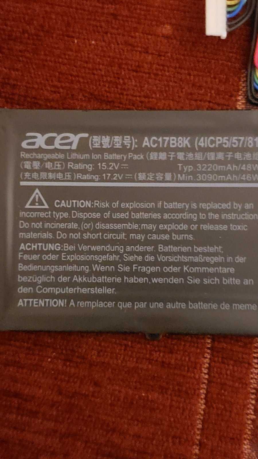 Батарея AC17B8K для Acer Swift 3 SF315-52-52 оригинал бу
