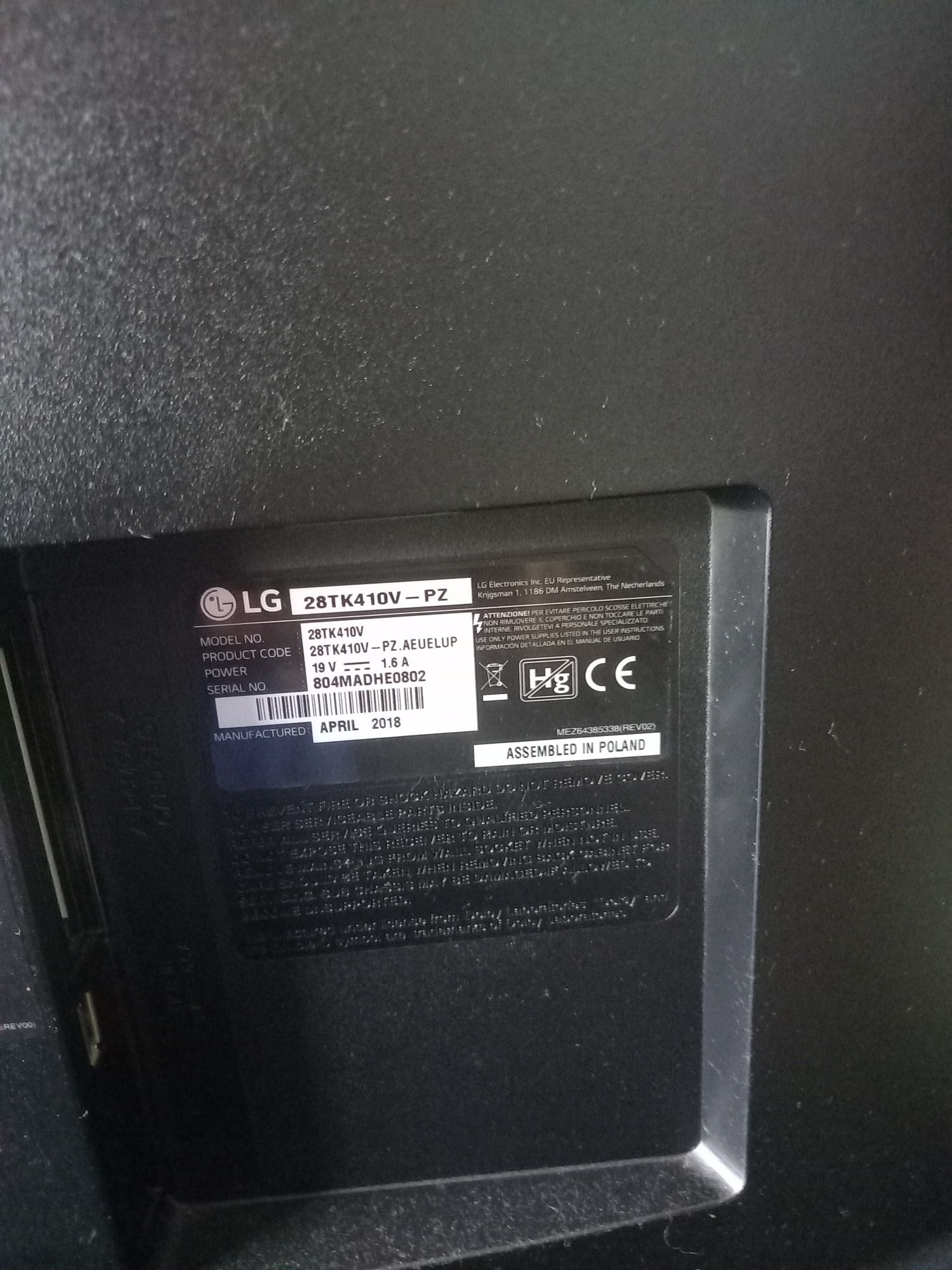 Televisão lg 28 polegadas