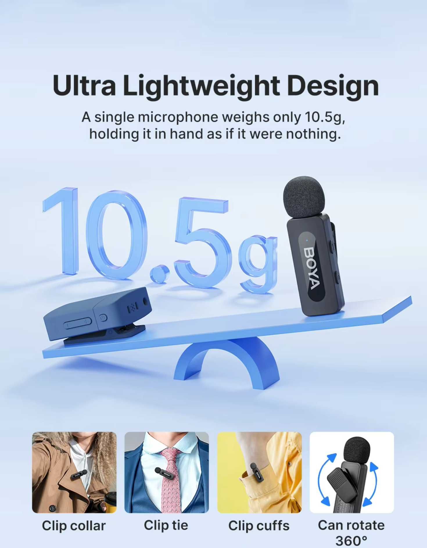 Bezprzewodowy mikrofon Boya BY-V3 Combo - (lightning, usb C,