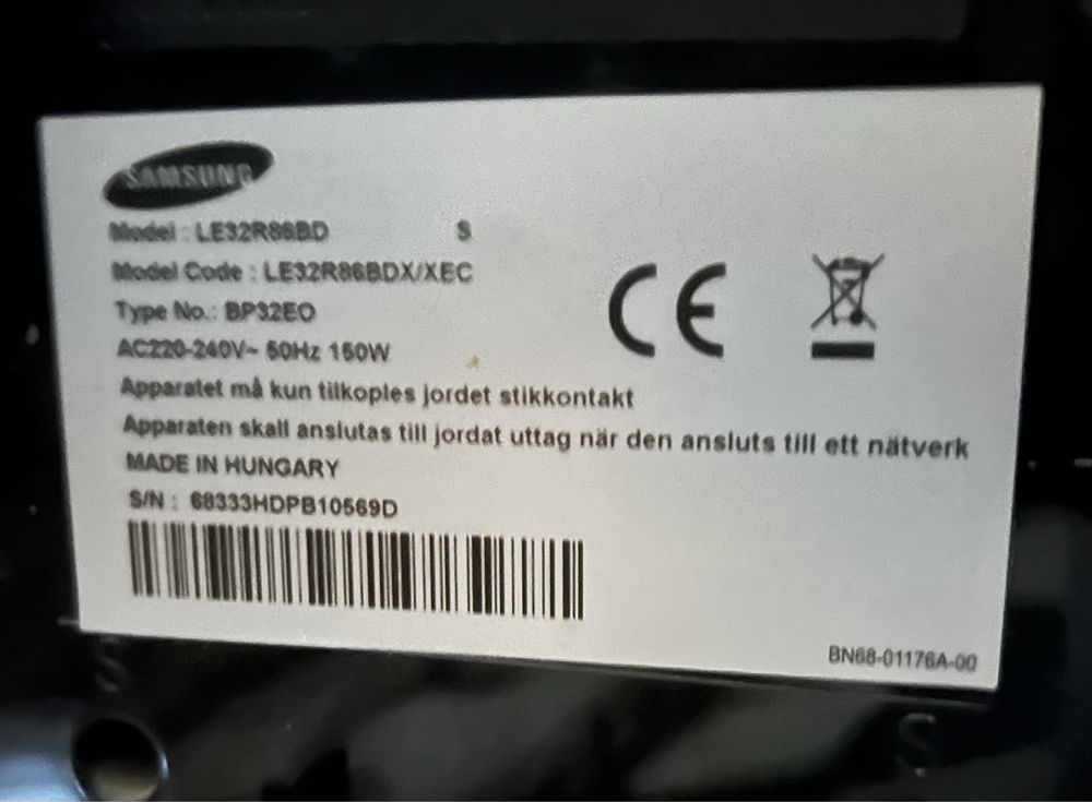 Samsung TV slightly used