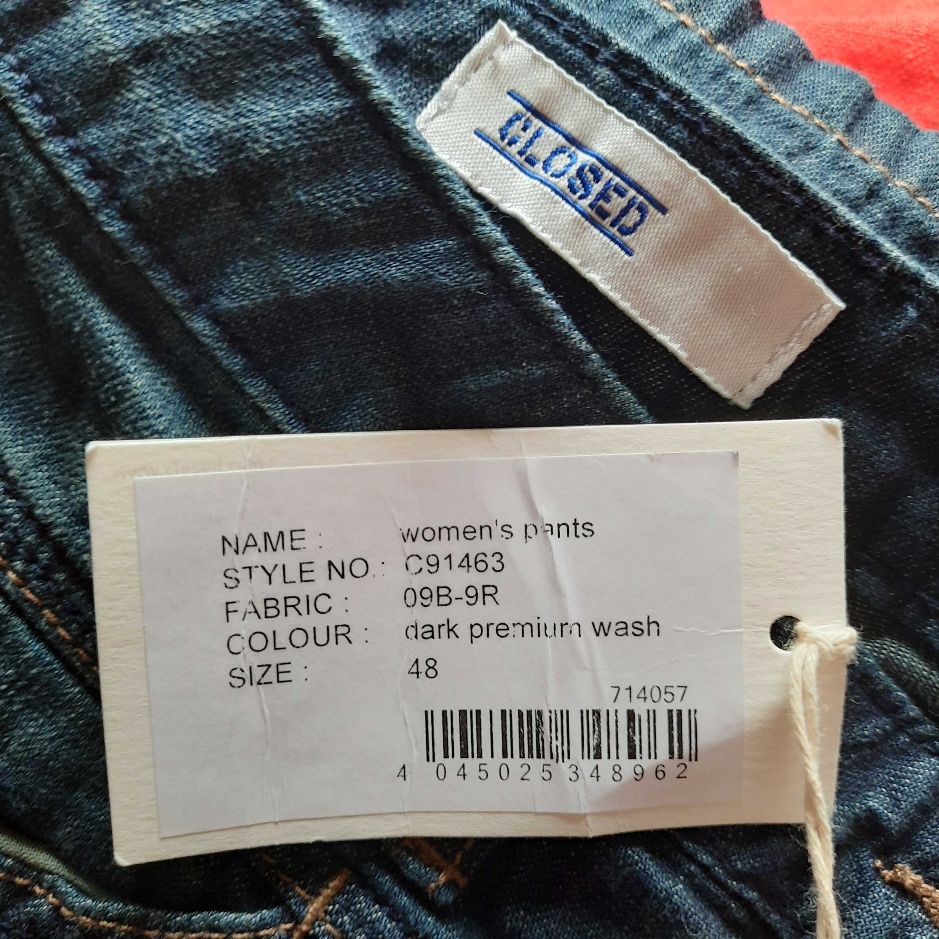 Closed nowe spodnie jeansowe damskie 48 L XL