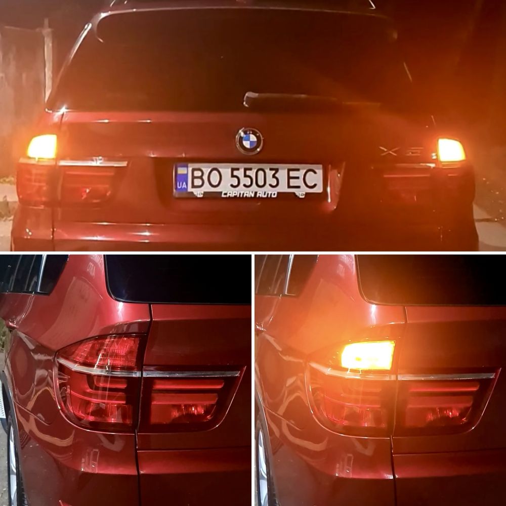Желтые повороты в фонари BMW X5 E70, X3 F25, X1, F30, F32, F34 CANBUS
