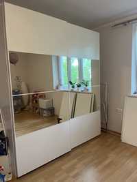 AULI MEHAMN Drzwi przesuwne Ikea białe lustro/2str biały, 200x236 cm