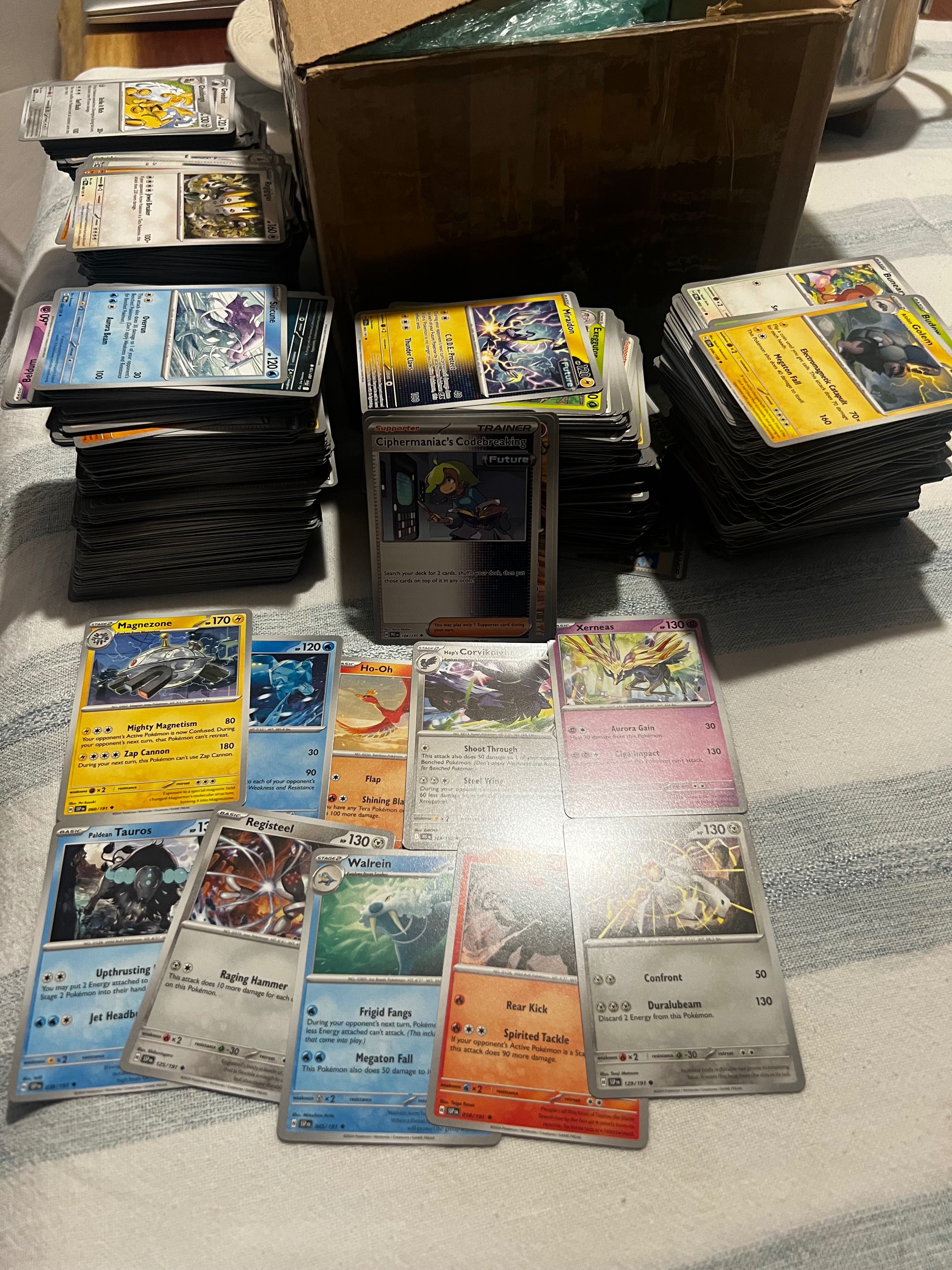 1500 Cartas Pokémon em Bulk Originais
