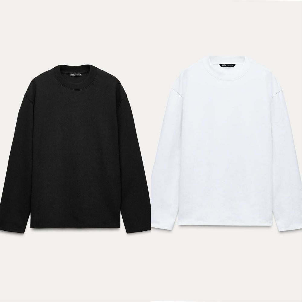 Лонг zara чорний M, білий S