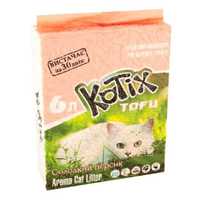 Наповнювач для котів Котікс Тофу KOTIX TOFU Honey Peach, 6L, 7.06.030