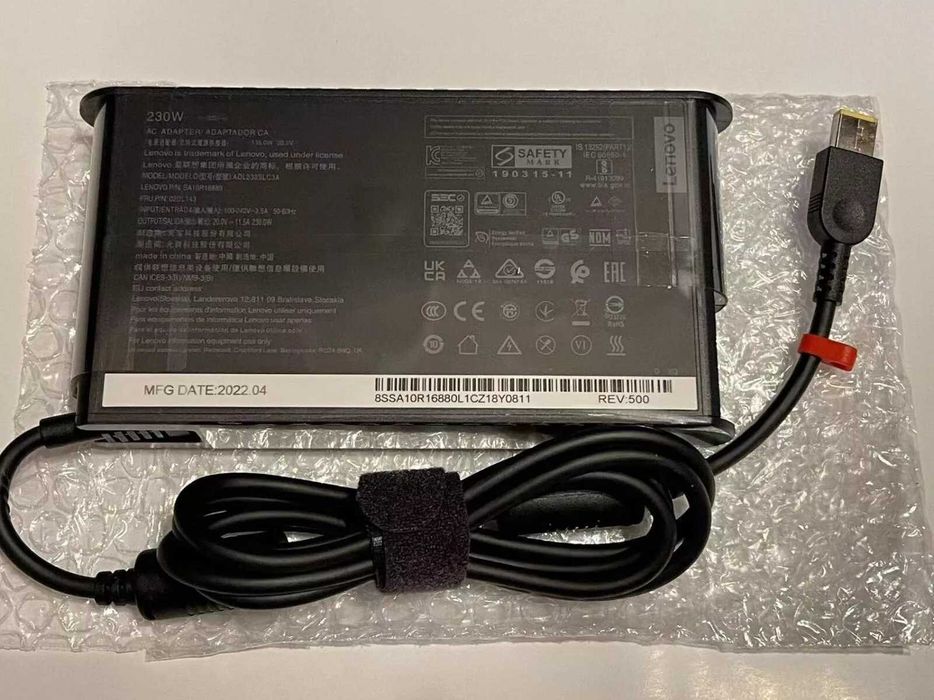 Lenovo 20v 11.5A 230w блок живлення Legion P72 ADL230SLC3A ADL230SCC3A