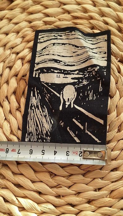Naszywka do przyszycia "Krzyk" obraz Edward Munch 10 x 7 cm