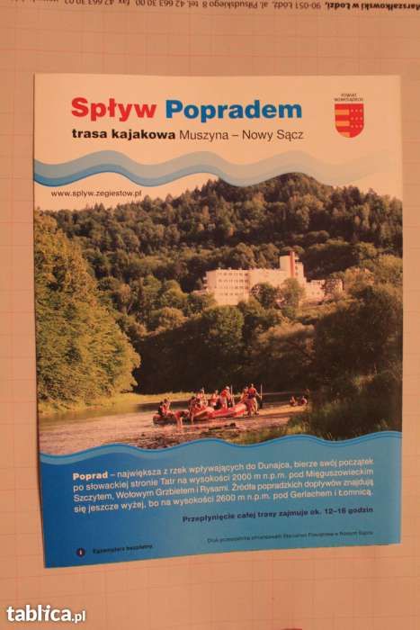 Spływ Popradem-mapa-szlak kajakowy-Muszyna-Nowy Sącz-818