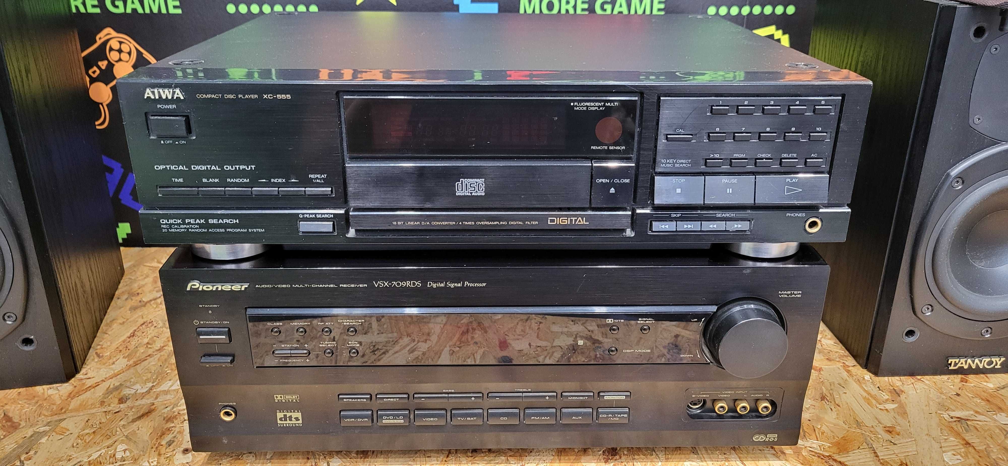 Amplituner Pioneer VSX-709 i odtwarzacz cd