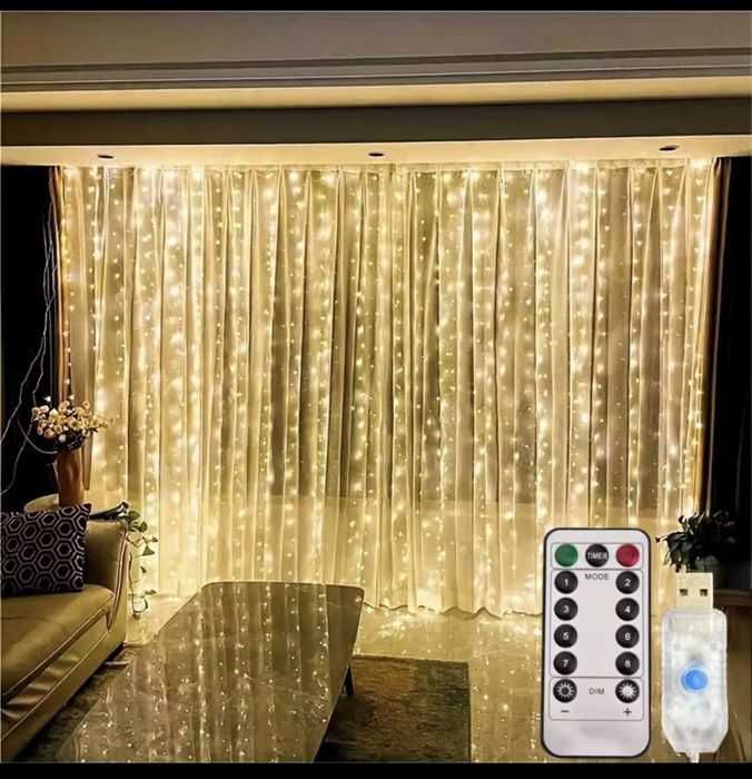 Гірлянда штора 3*3 USB