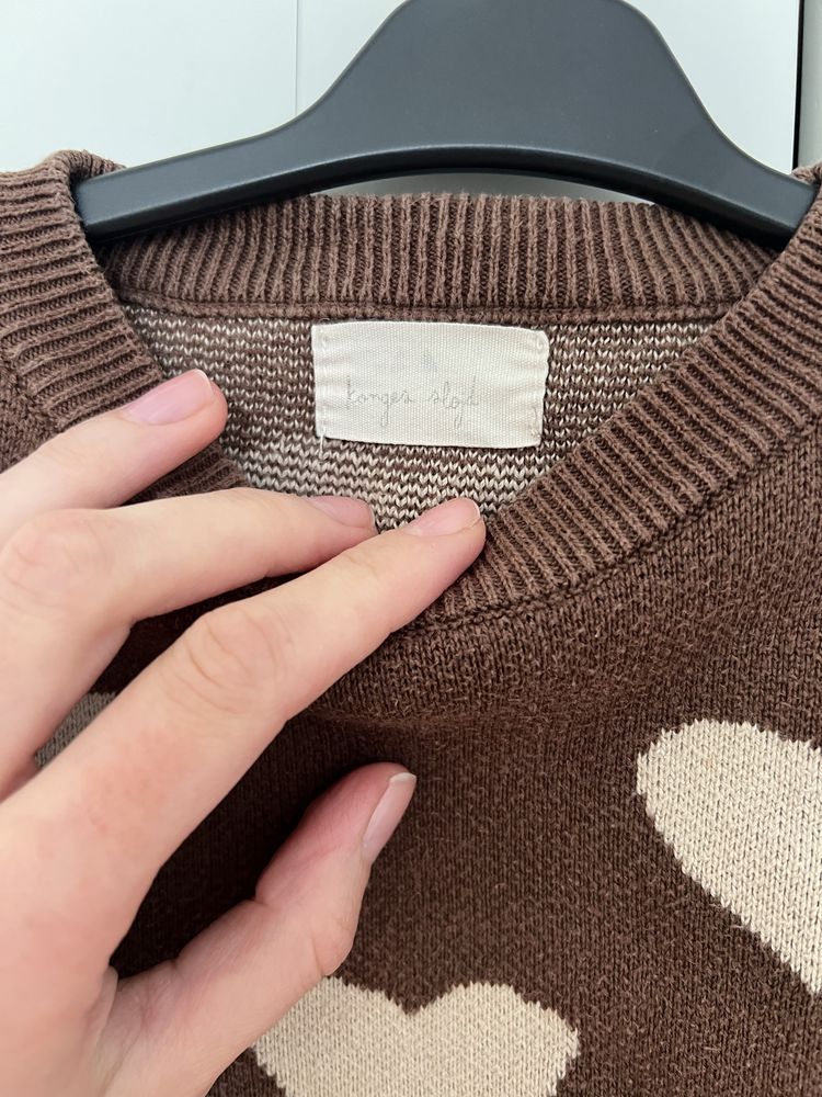Konges Slojd zestaw komplet sweter spodnie serca serduszka 3Y 98