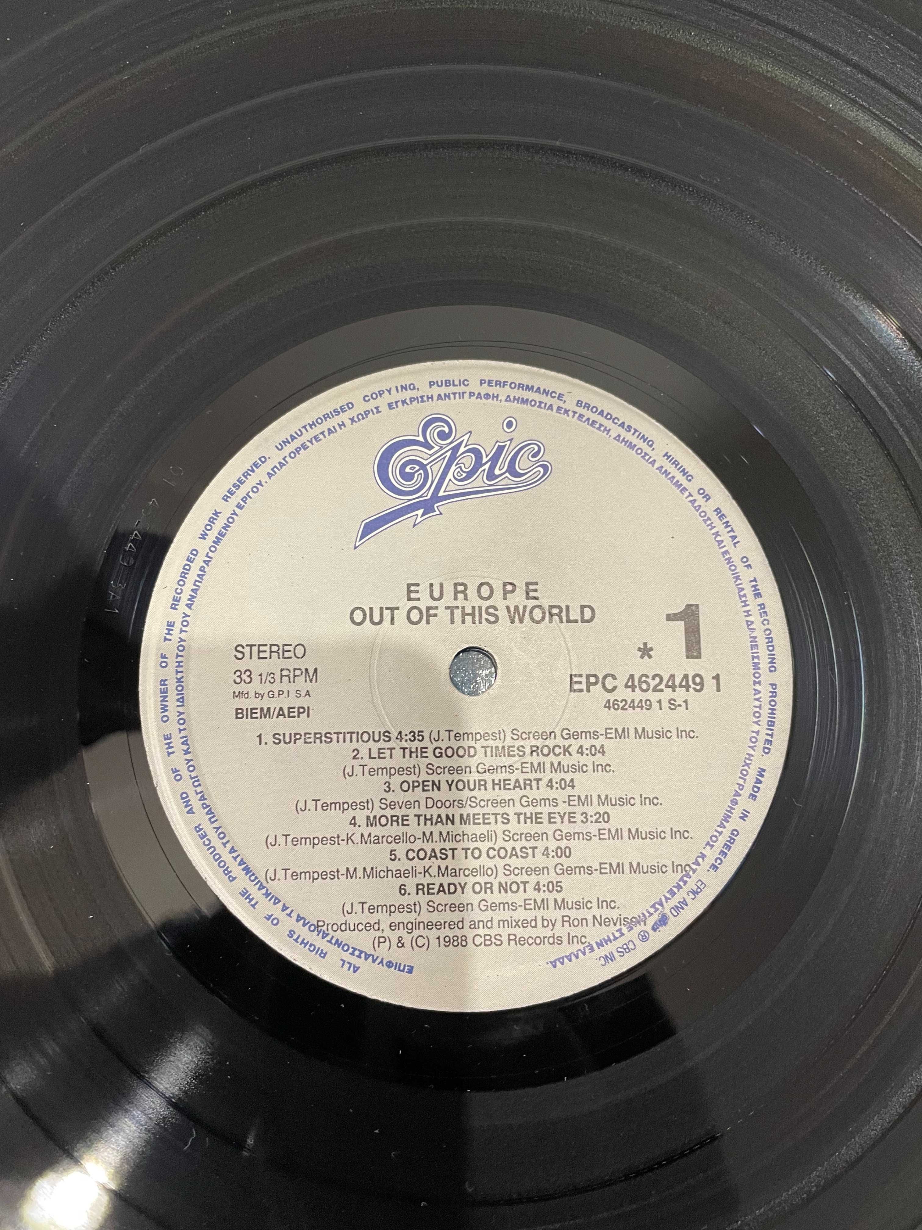 Europe - Out Of This World LP