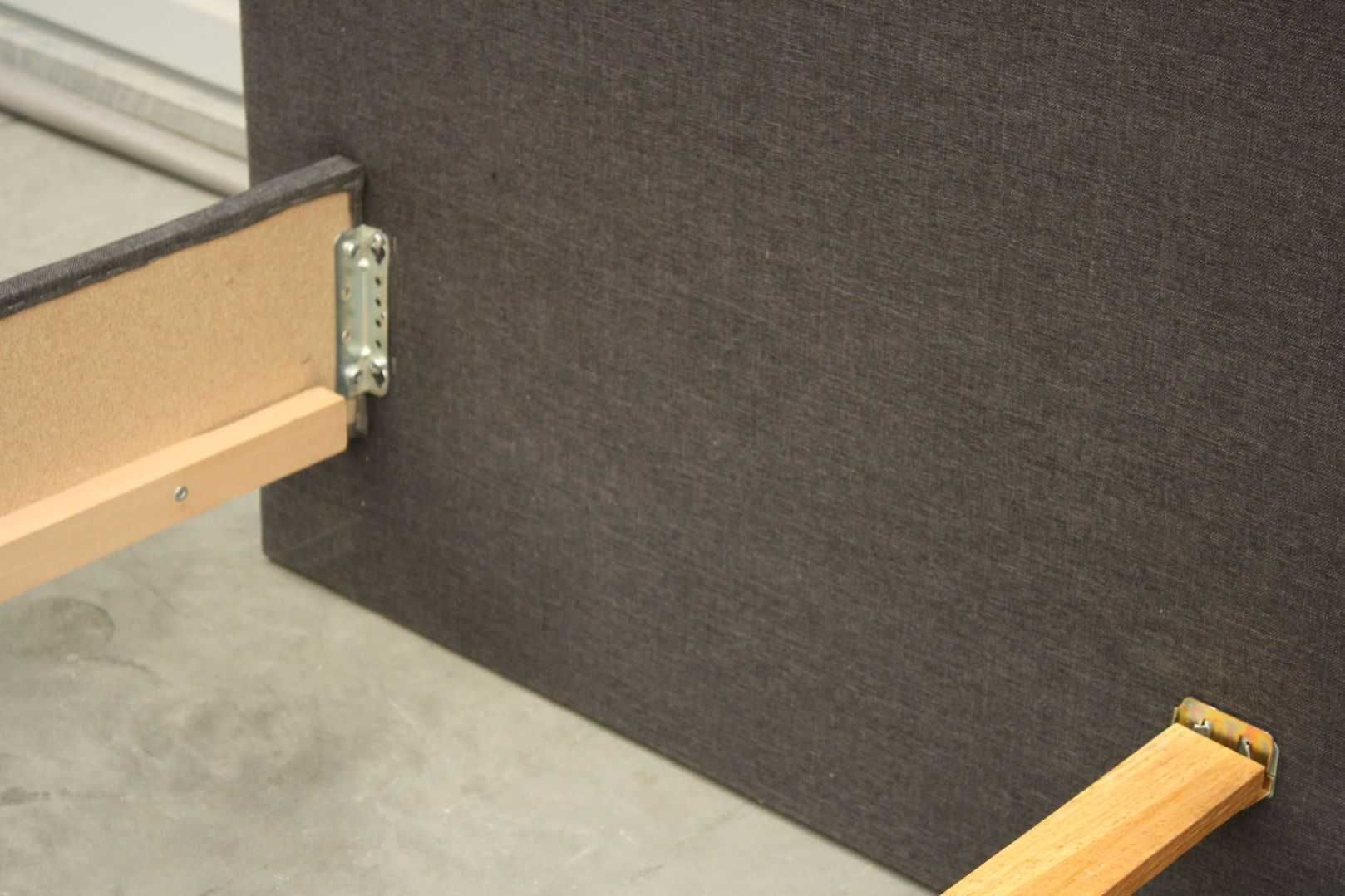 Łóżko drewniane 140x200 Tapicerowane szare płyta MDF BGM24.pl B 7138
