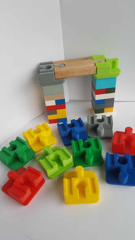 Lego Duplo Ikea Brio Lidl - Duży zestaw do toru drewnianego