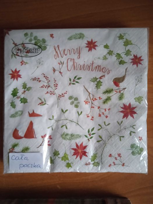 Serwetki bibułowe na stół - 4 paczki za 10 zł.