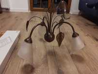 Lampa wisząca 3 klosze + żarówki
