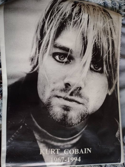 Duży plakat Kurt Cobain Nirvana Vintage