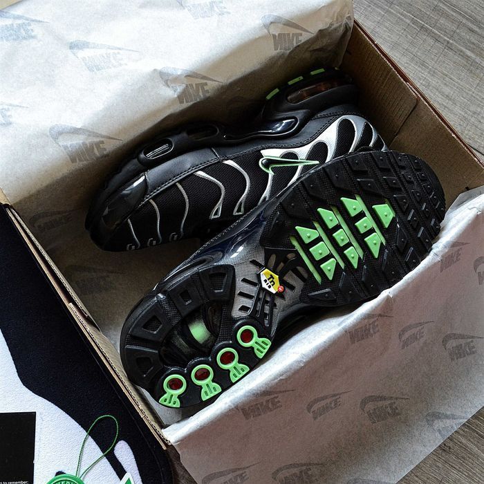 Мужские кроссовки Nike Air Max Plus Tn 'Black Silver Green Strike'
