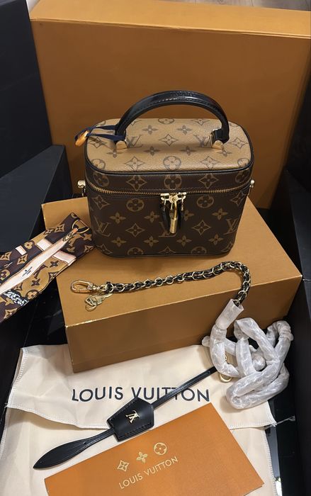 Nowy kuferek torebka Louis Vuitton LV skora pudelko worek