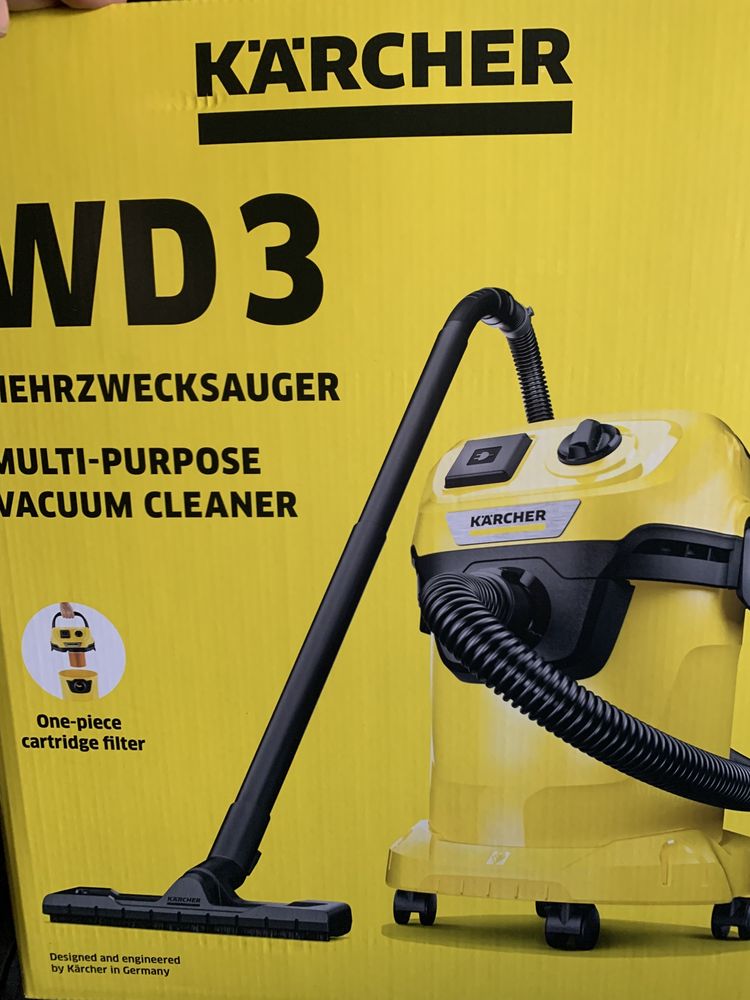 НОВАЯ МОДЕЛЬ KARCHER WD3 p с розеткой! Пылесос! Пилосмок инструмент