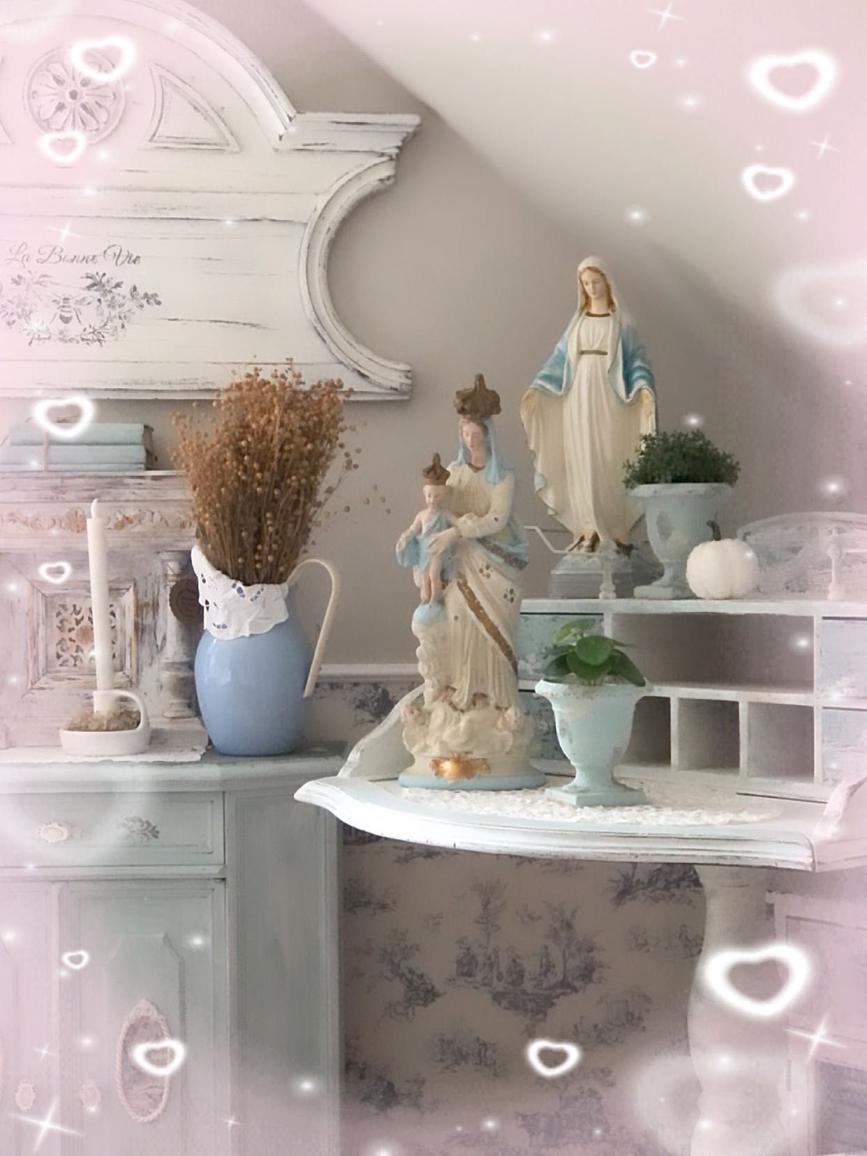 Maryjka pastelowa Shabby chic