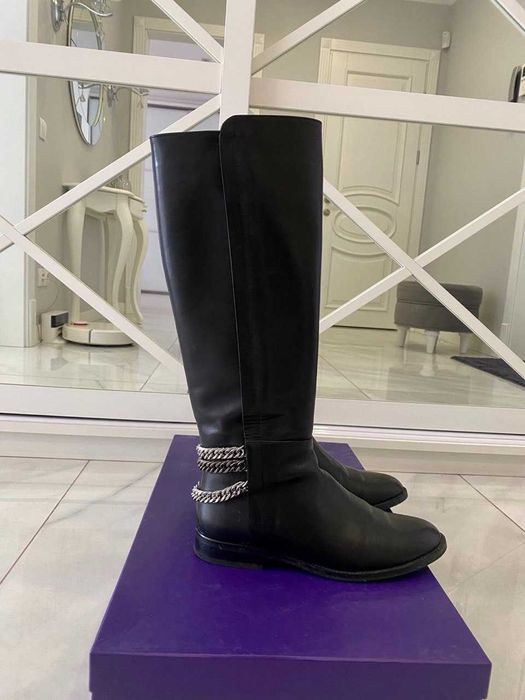 Чоботи шкіряні чорні   37