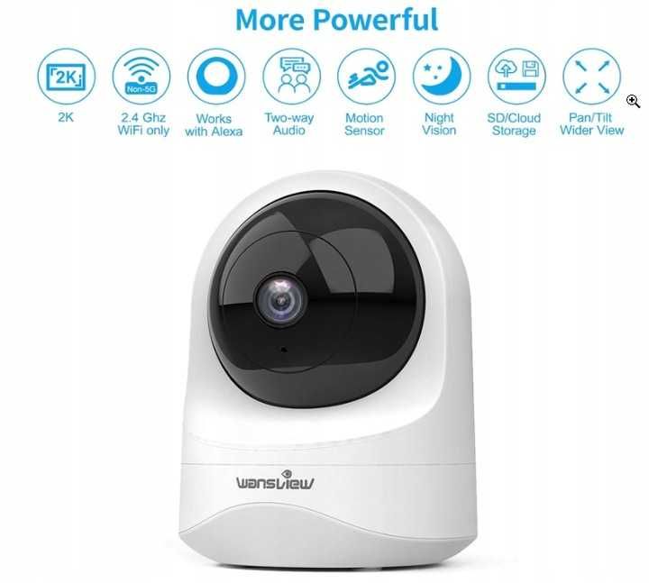 Kamera IP wewnętrzna Wansview Q6 1080p BEZPRZEWODOWA WIFI DŹWIĘK BIAŁA