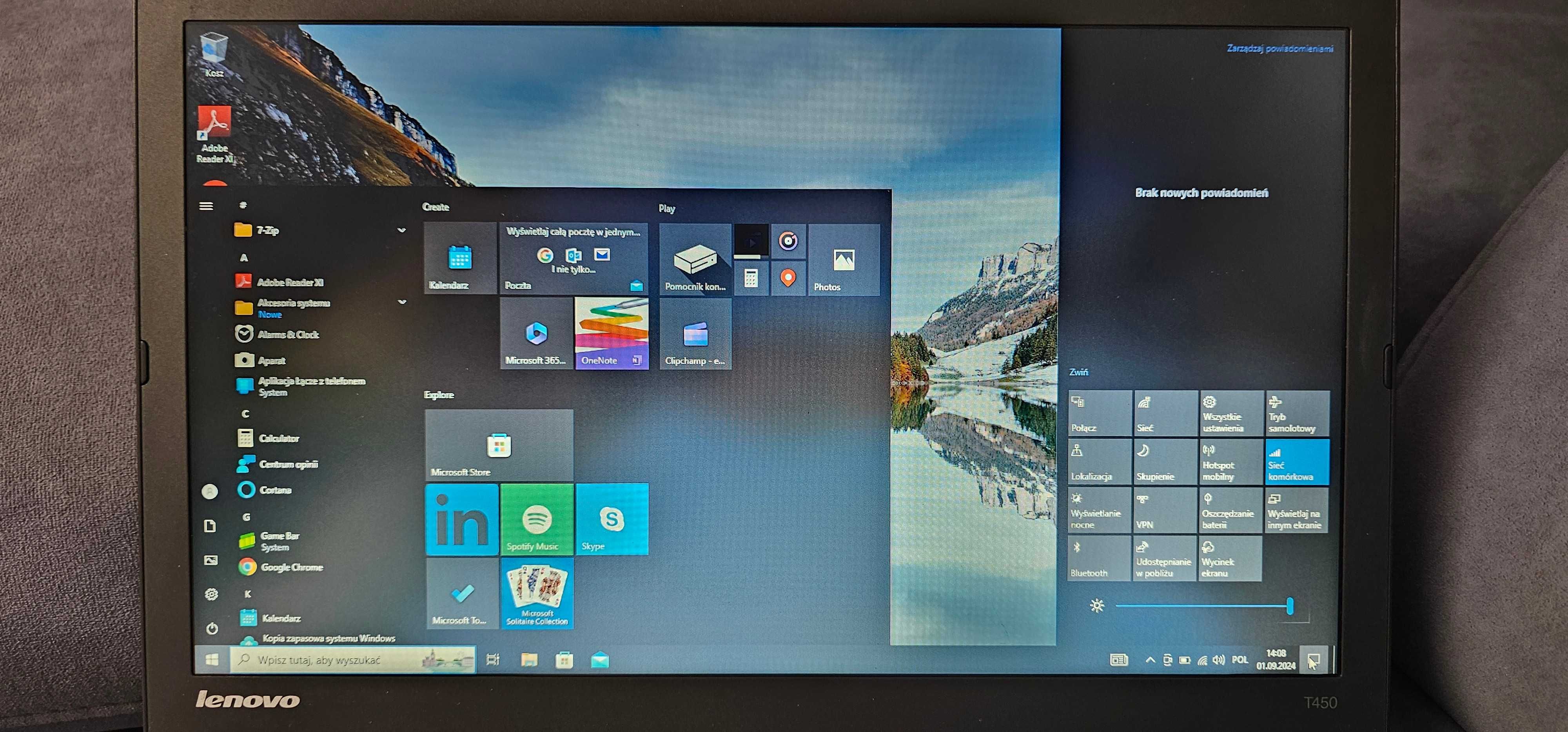 Lenovo /LTE-4G/15,6Cali/16GB/256SSD/Windows10Vpro/HDMI/GPS/WIF/Bluet