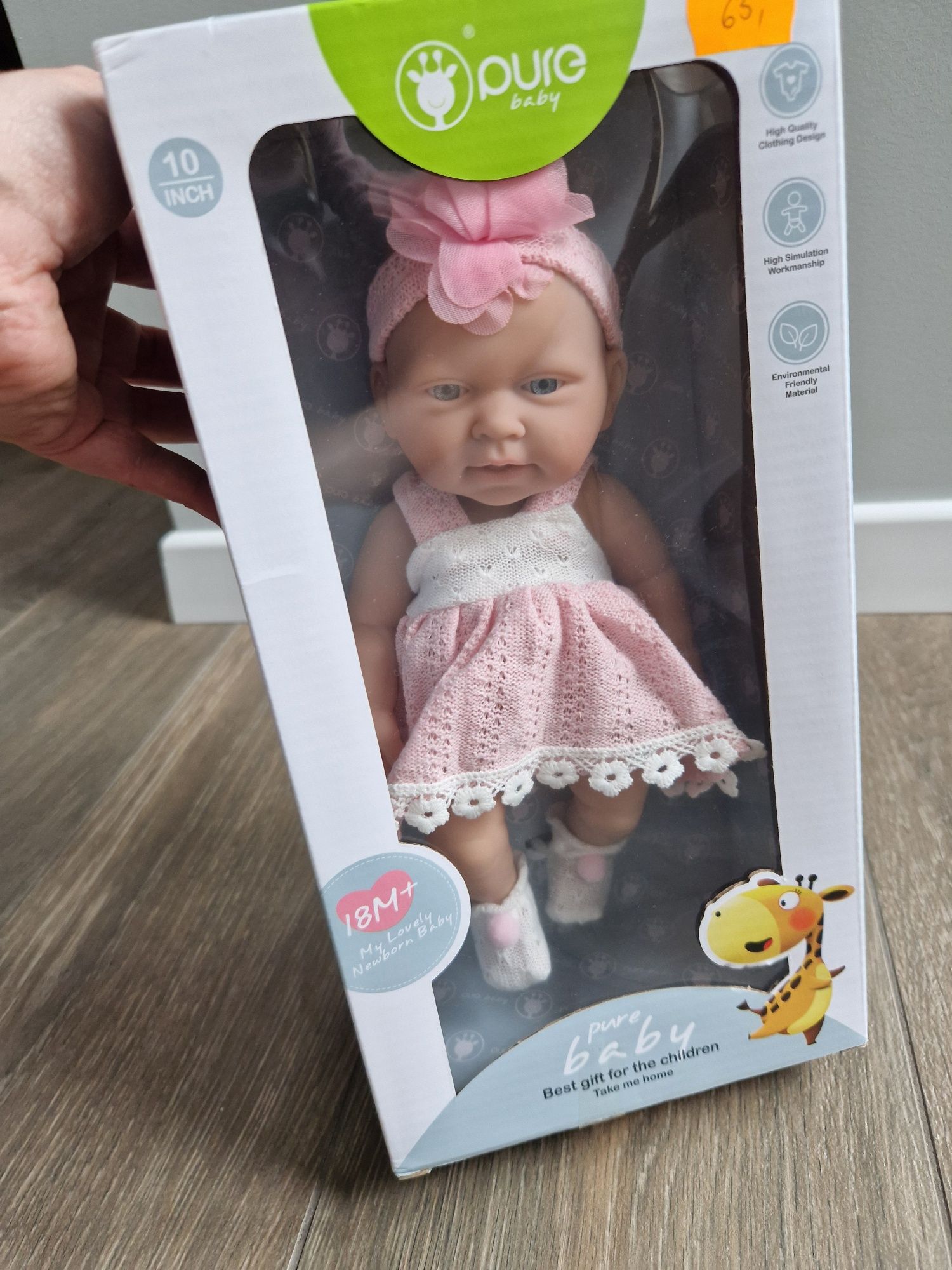 Lalka Bobas Eurobaby wysokość 25 cm, różowa, 18M+