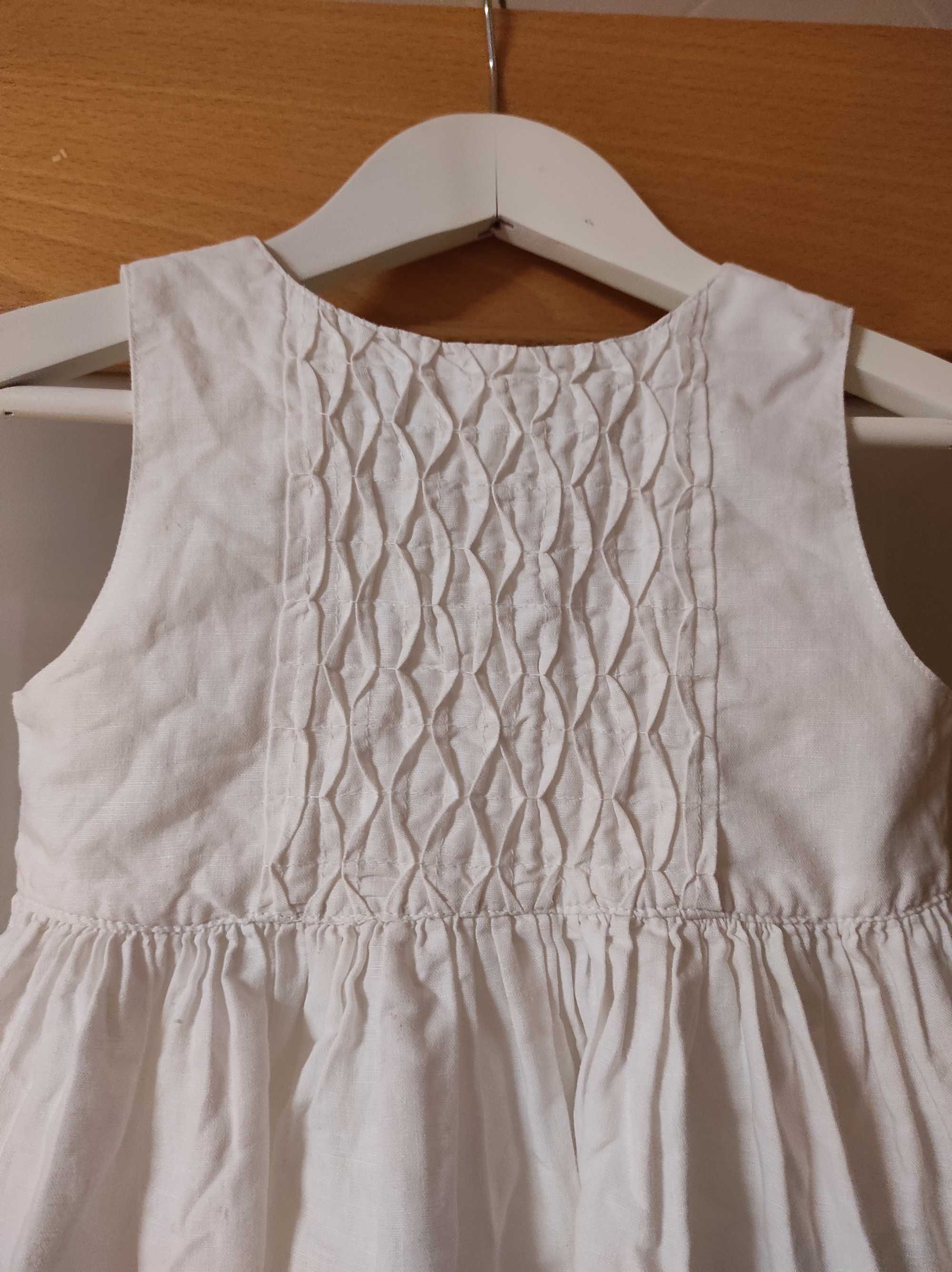 Vestido de cerimónia branco para menina tamanho 4 anos