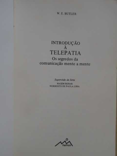 Introdução à Telepatia de W.E. Butler