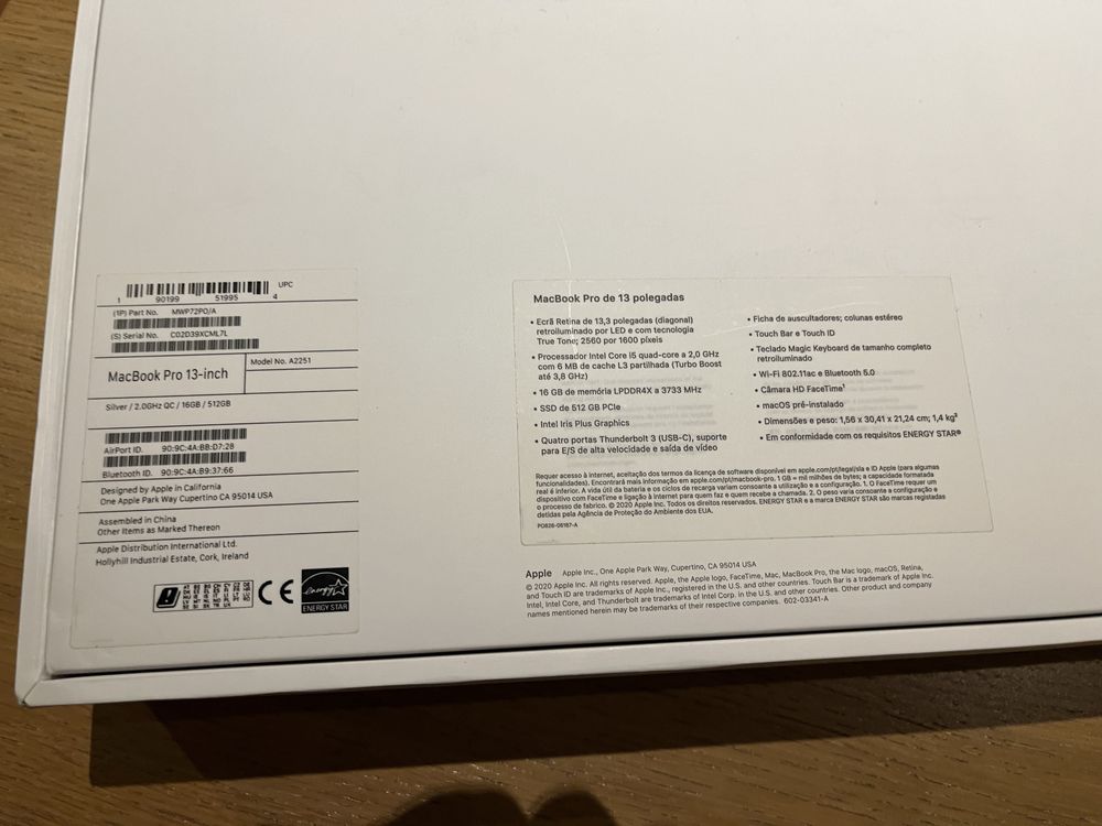 MacBook Pro 13” (2020) i5, 16GB RAM, 512GB SSD - Excelente estado!