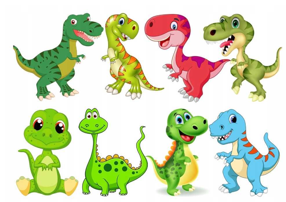 opłatek na tort dinozaury postacie bajkowe a4 prostokąt