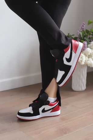 Жіночі Кросівки Air Jordan 1 Low White/Black/Red