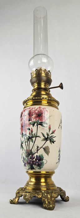 Piękna zbiornikowa lampa naftowa SECESJA Francja