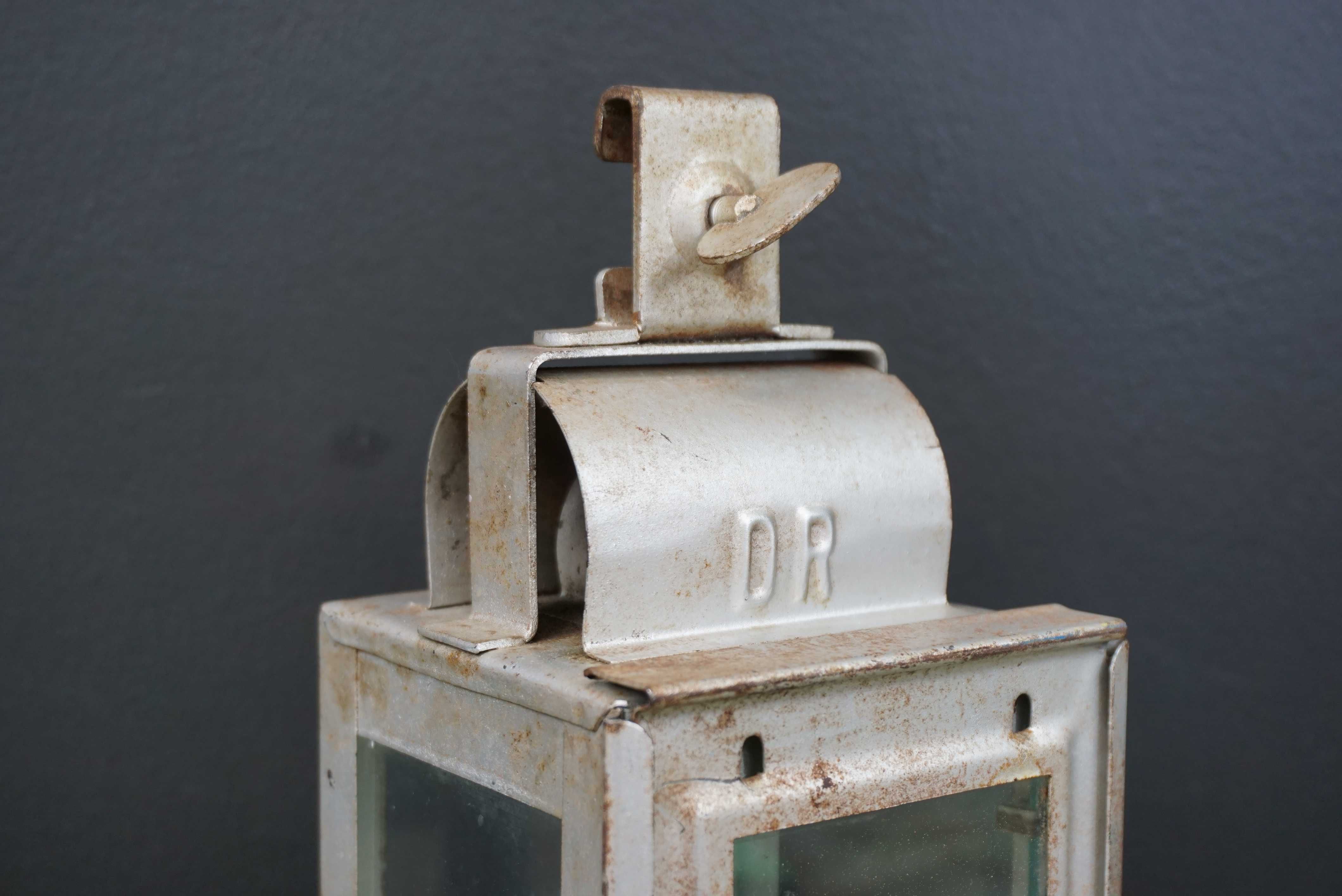 Zabytkowa niemiecka lampa kolejowa DR Deutsche Reichsbahn