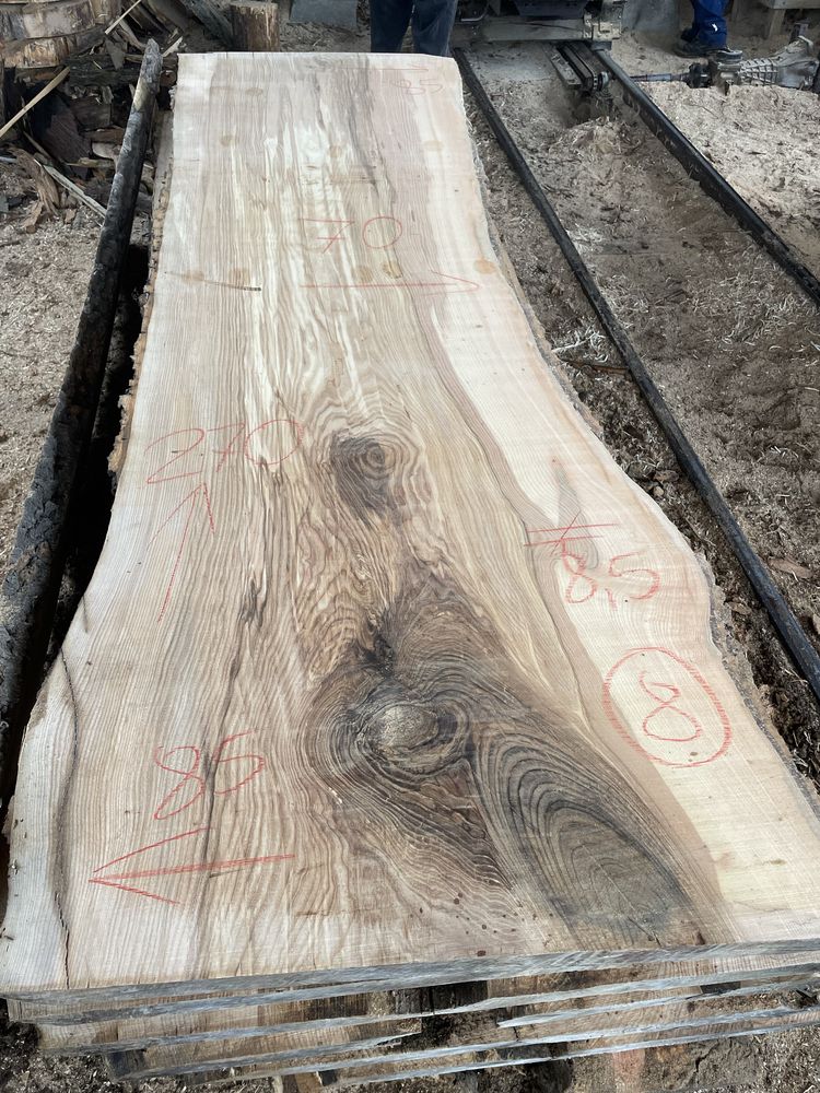 Blat jesion 280x105x10 monolit live edge
