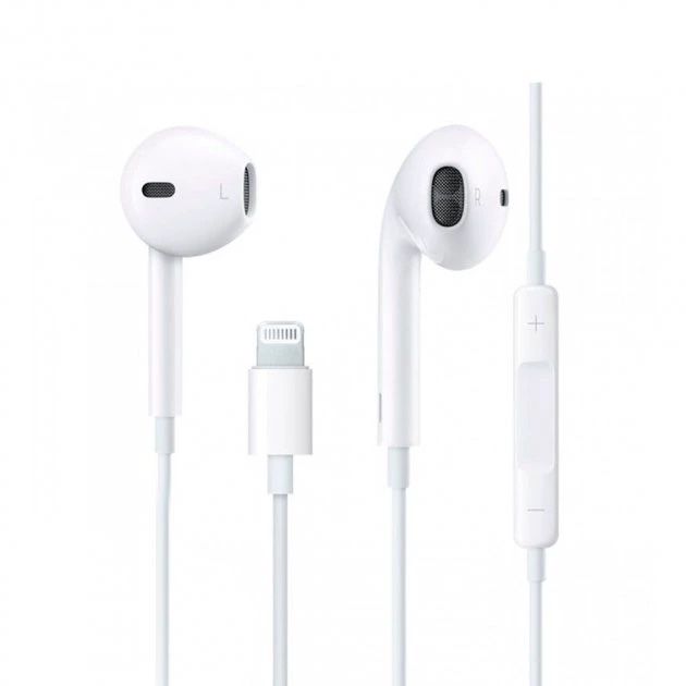 Оригінальні провідні навушники для IPhone білого кольору