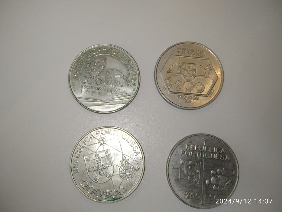 Coleção de moedas 200$ dos Descobrimentos Marítimos Portugal