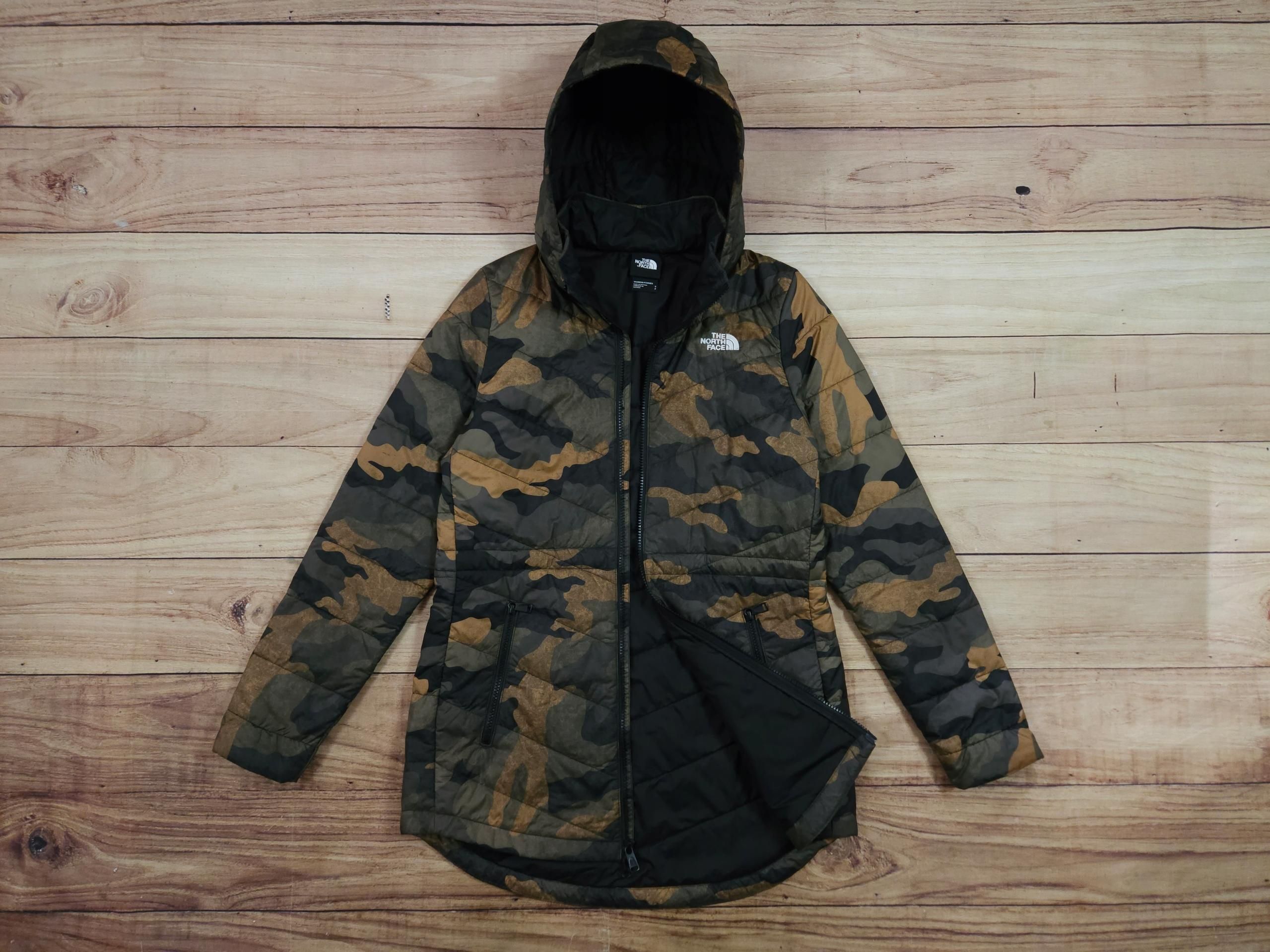 THE NORTH FACE Kurtka Parka Lekka Damska Moro Logowana r. S
