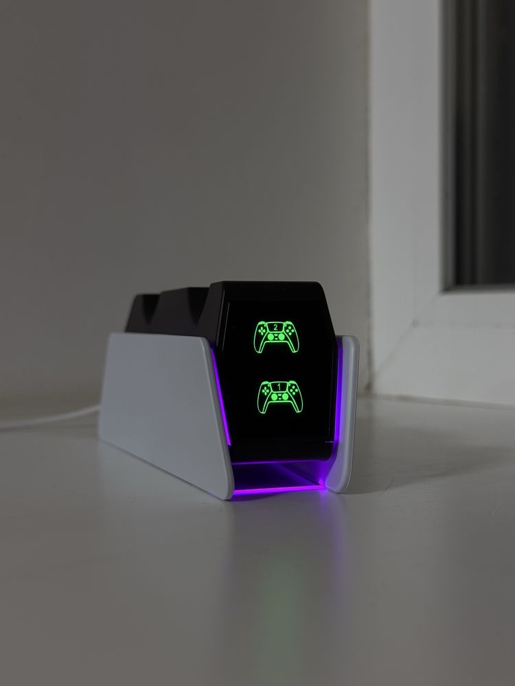 Зарядна станція RGB PS5 для DualSense