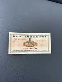 Bon towarowy 1969 rok 5 centów